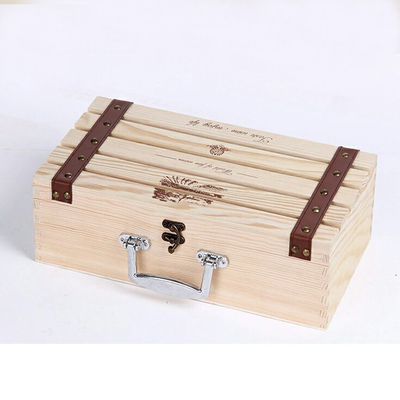 双支松木木条红酒木盒