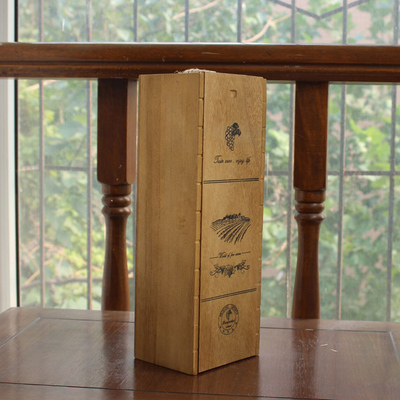 單支桐木仿古加寬紅酒木盒